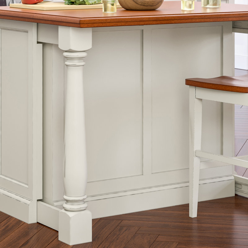 August Grove® Larchwood Wood Kitchen Island & Reviews Wayfair Canada